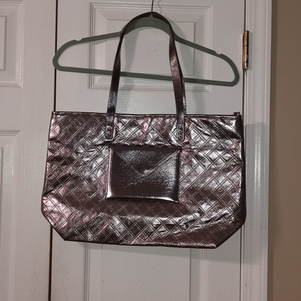 Dark Silver Bath and Body Works Large Tote Bag